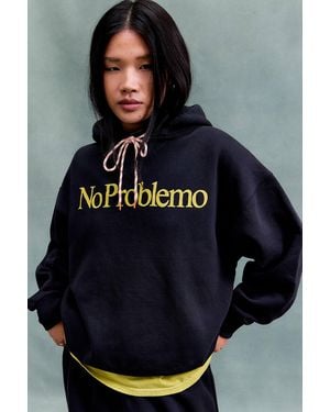 No Problemo Yellow Logo Hoodie - Blue