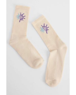 Ayker Graphic Socks - White