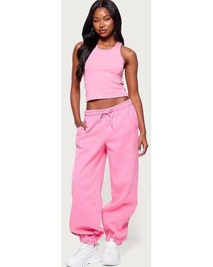 Edikted Raely Oversized Sweatpants - Pink