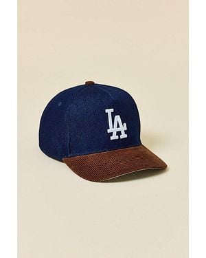 Mitchell & Ness Mlb Los Angeles Dodgers Denim & Cord Snapback Hat - Blue