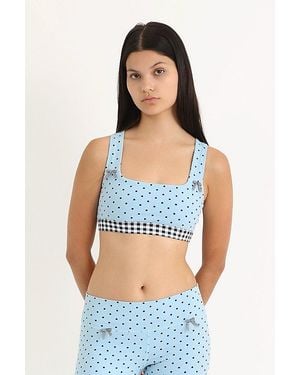 Strawberry Western Coco Sports Bra - Blue