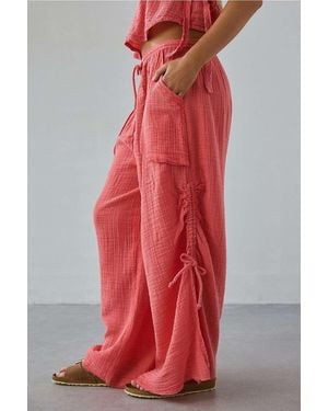 Out From Under Ocean Gauze Trousers - Red