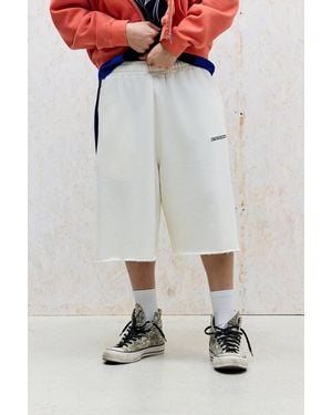 iets frans... Ecru Harri Panel Raw Hem Shorts - Grey