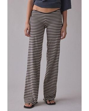 Lioness Bloom Stripe Side-Tie Pants - Black