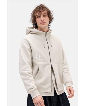 Umbro Uo Exclusive Ecru Zip-through Hoodie - Natural