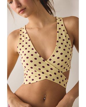 Out From Under Bec Ballet Wrap Tank Top - Brown