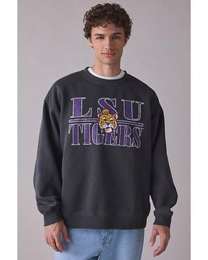 Mitchell & Ness Ncaa Downtown Graphic Fleece Crew Neck Sweatshirt - Gray