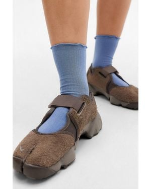 Out From Under Tabi Frill Edge Socks - Blue