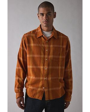 Urban Outfitters Uo The Baggy Flannel Shirt Top - Brown