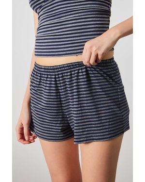 Out From Under Demi Stripe Shorts - Blue