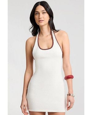Onia Cotton Boucle Mini Halter Dress - White