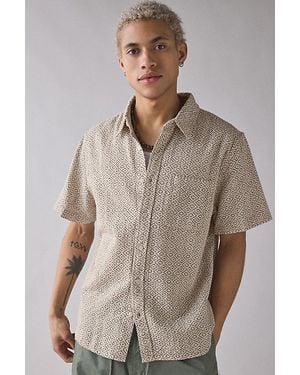 BDG Patterned Baggy Short Sleeve Shirt Top - Multicolor