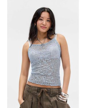 Kimchi Blue Floral Knit Cami - Blue