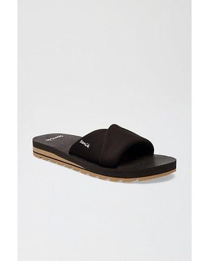 Sanuk Yoga Origami Slide Sandals - Black