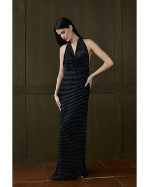 WeWoreWhat Cowl Halter Maxi Dress - Black