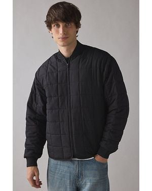 BDG Quilted Bomber Jacket - Gray