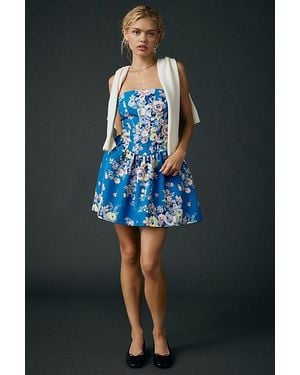 Kimchi Blue Sugar Plum Strapless Corset Mini Dress - Black