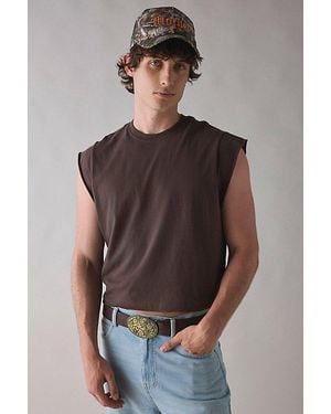 BDG Grayson Solid Cutoff Muscle Tank Top