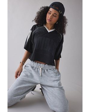 adidas Stadium V-Neck Jersey Tee - Black