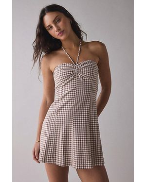 Kimchi Blue Cate Y-Neck Halter Mini Dress - Multicolor
