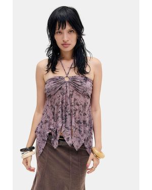 Silence + Noise Silence + Noise Ava Diamanté Bandeau Top - Purple