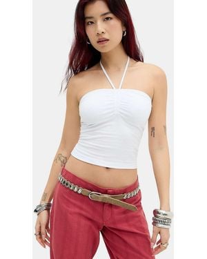 BDG Danni Bandeau Top - White