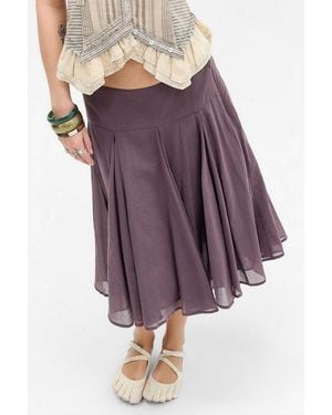 Urban Outfitters Uo Olga Voile Midi Skirt - Purple
