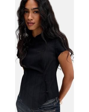 Silence + Noise Silence + Noise Maddy Asymmetric Blouse - Black