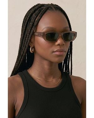 Fifth & Ninth Fifth & Ninth Priya Rectangle Polarized Sunglasses - Black