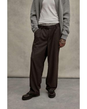 Urban Outfitters Loom Greer Brown Pinstripe Trousers - Grey