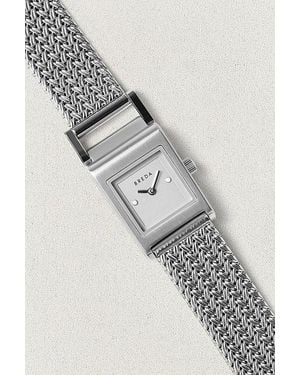 Breda Revel Tethered Mesh Bracelet Analog Quartz Watch - Metallic