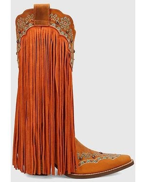Dingo Tequila Sunrise Suede Boot - Orange