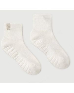 Fraise Quarter Crew Grip Sock - Natural