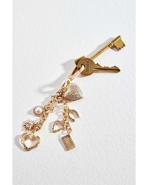 Urban Outfitters Antique Heart Bag Charm Keyring - White