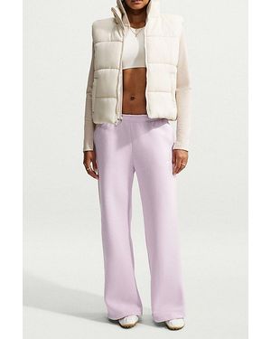 Nike Studio Fleece Mid-Rise Wide Leg Pants - Pink