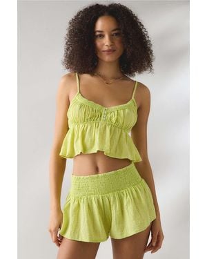 Out From Under Golden Hour Pyjama Shorts - Green