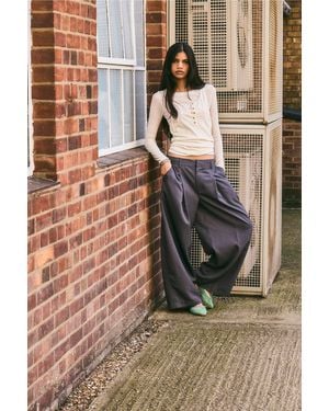 Urban Outfitters Uo Noa Cocoon Trousers At - Brown