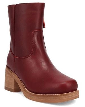 Dingo Roxy Leather Bootie - Red