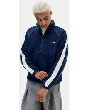 iets frans... Blue & Ecru Panel Fleece