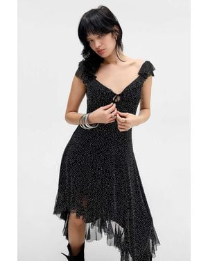 Urban Outfitters Uo Studded Hyacinth Midi Dress - Black