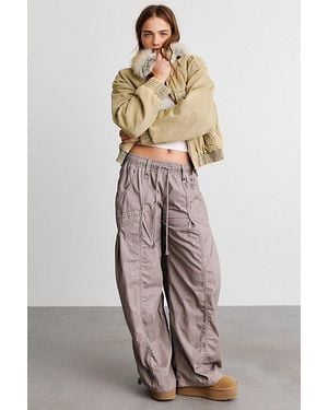 BDG Sunridge Mid-Rise Cargo Balloon Pants - Natural