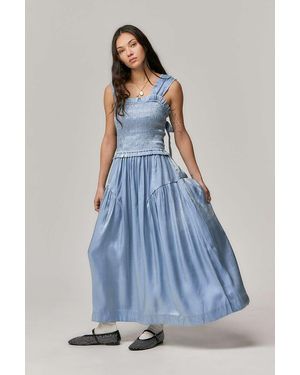 Damson Madder Violet Maxi Dress - Blue