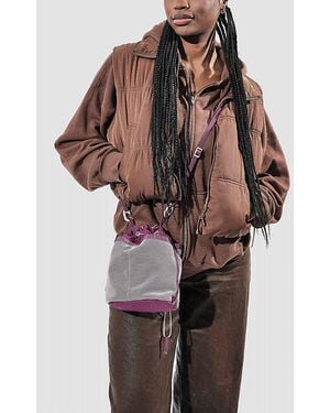 BABOON TO THE MOON Drawstring Crossbody Pouch - Brown