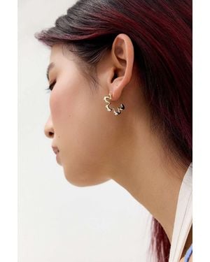 Silence + Noise Silence + Noise Mini Flower Hoop Earrings - Metallic