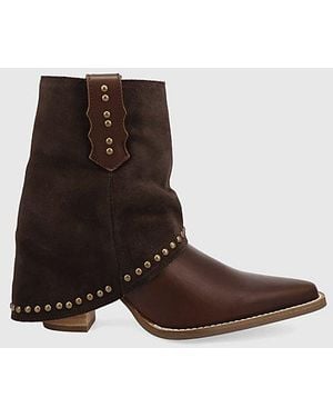 Dingo Off The Cuff Leather Bootie - Brown