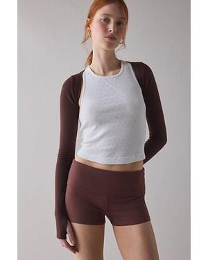 Out From Under Bec Foldover Micro Short - Brown