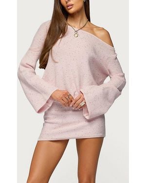 Edikted Shaia Pointelle Knit Mini Dress in White | Lyst Edikted Shaia Pointelle Knit Mini Dress in White | Lyst
