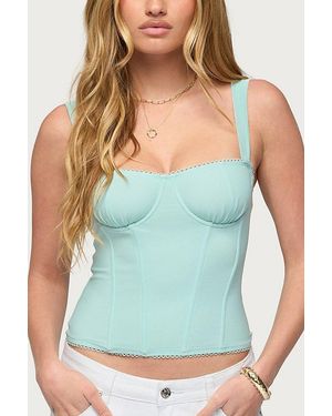 Edikted Marcella Wide Strap Mesh Corset - White