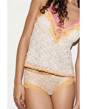Out From Under Effy Lace Boyshort Knickers - Brown