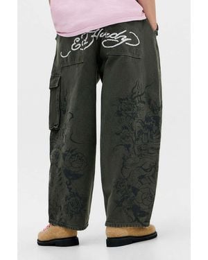 Ed Hardy Uo Exclusive Canvas Balloon Trousers - Grey